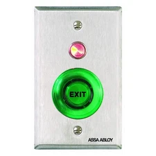 SECURITRON PB Push to Exit Button,Wall Mounted 5LAA3