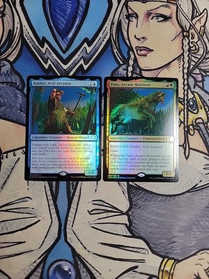 1x Haldan, Avid Arcanist + 1x Pako, Arcane Retriever FOIL NM C20 MTG 