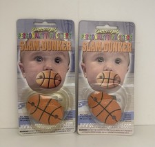 Billy-Bob Personality Pacifiers Slam Dunk Set of 2 Baby Pacifiers