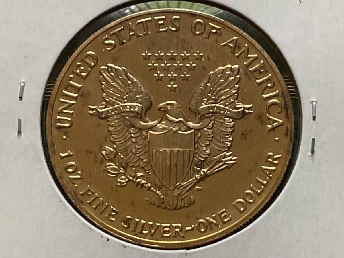 1991 Gold Plated Silver Eagle - T24 | eBay