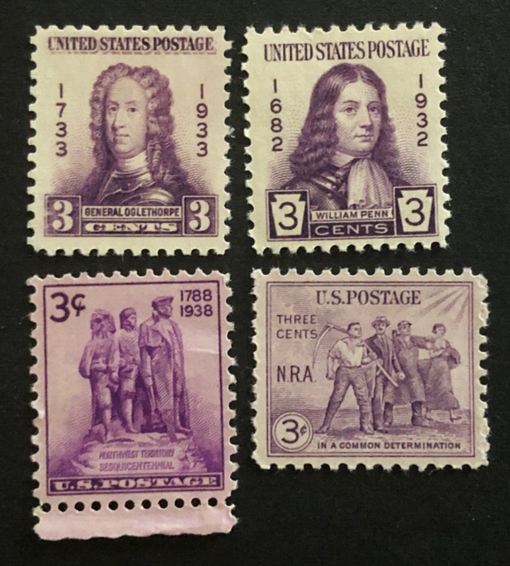 US Stamps •  Assorted 1930s - Lot of 4