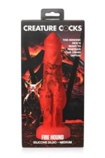 Creature Cocks Ultimately Pleasurable Fire Hound Silicone Dildo Medium, New