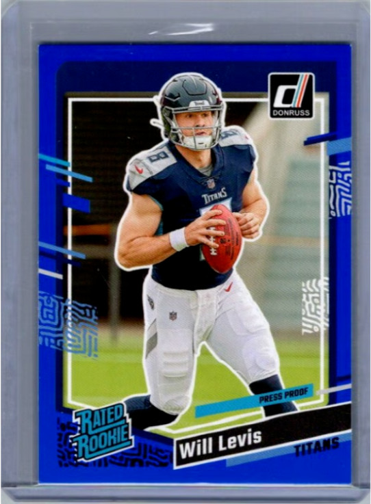 Will Levis 2023 Donruss Blue Press Proof Rookie Card #397 - Titians