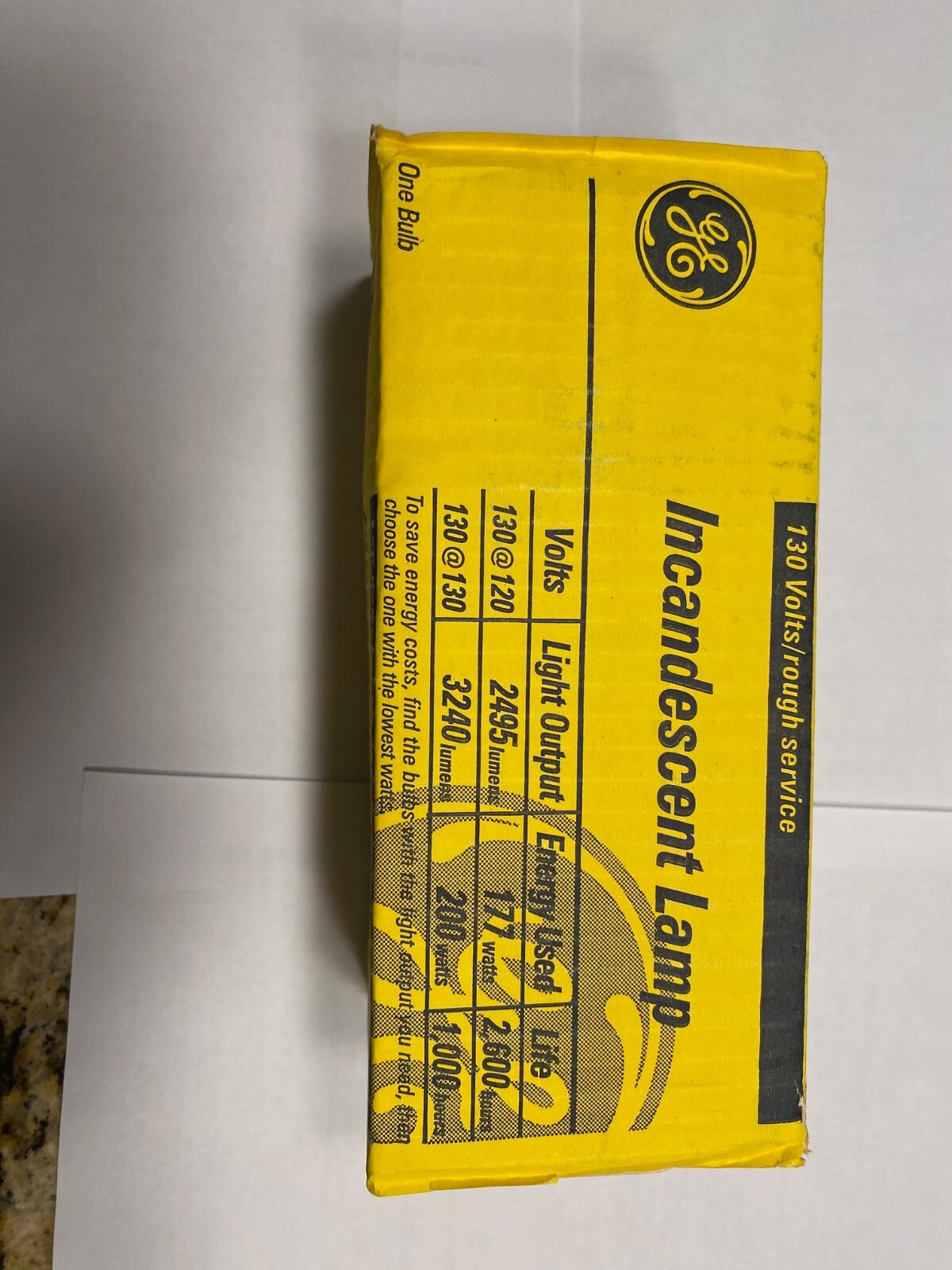 Vintage Collectible GE 200-Watt PS30 Lamp Light Bulb 1000 Hours