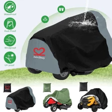 Heavy Duty Waterproof Riding Lawn Mower Cover Tractor UV Protection Garden Yard