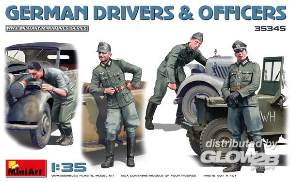 Miniart 35345 German Drivers & Officers Figuren Modell Bausatz 1:35 In Ovp - Neu-image