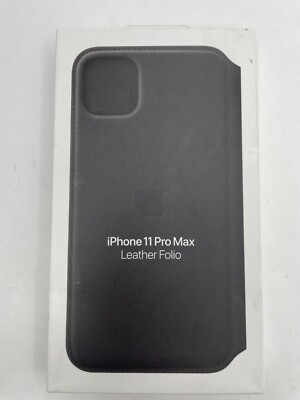 Genuine / OEM Apple Leather Folio Case for iPhone 11 Pro Max - Black NEW