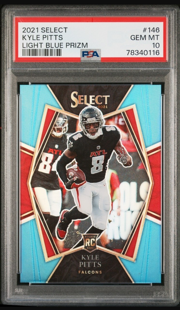 2021 Kyle Pitts Select Light Blue Prizm RC #146 /99 PSA 10 Falcons Stud!