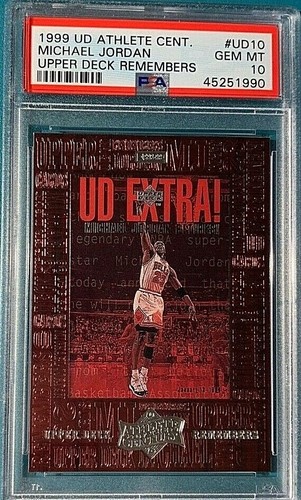 1999 UD Athlete Century #UD10 Michael Jordan Remembers PSA 10 Low Pop - 第 1/2 張圖片