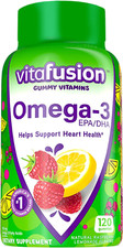 Vitafusion Omega-3 Gummy Vitamins, EPA/DHA and Vitamins A, C, D and E, 120 Count