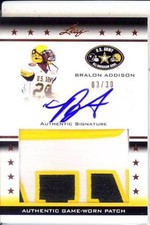 bralon addison rookie draft auto jersey patch army oregon ducks college/hs #/30