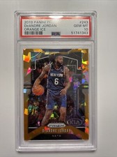 🔥 DeANDRE JORDAN 2019 PANINI PRIZM - Orange Ice - PSA 10 - MINT!!