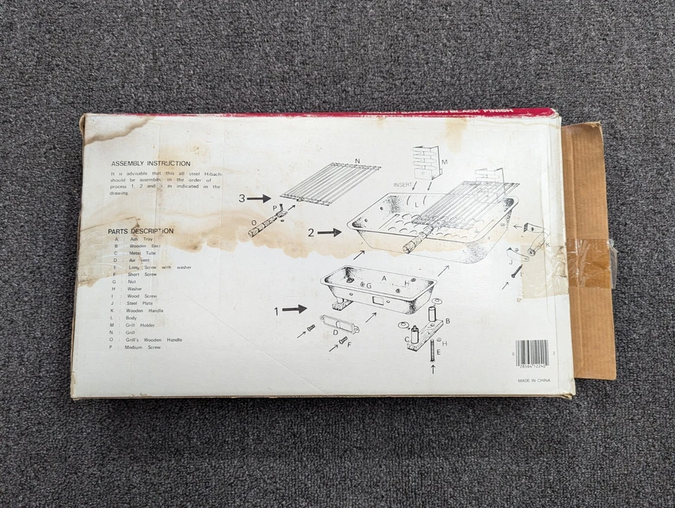 Parrilla Hibachi Sunbeam Buddy L acero 10" x 17” área de cocción modelo 1224 Foto 2 de 4