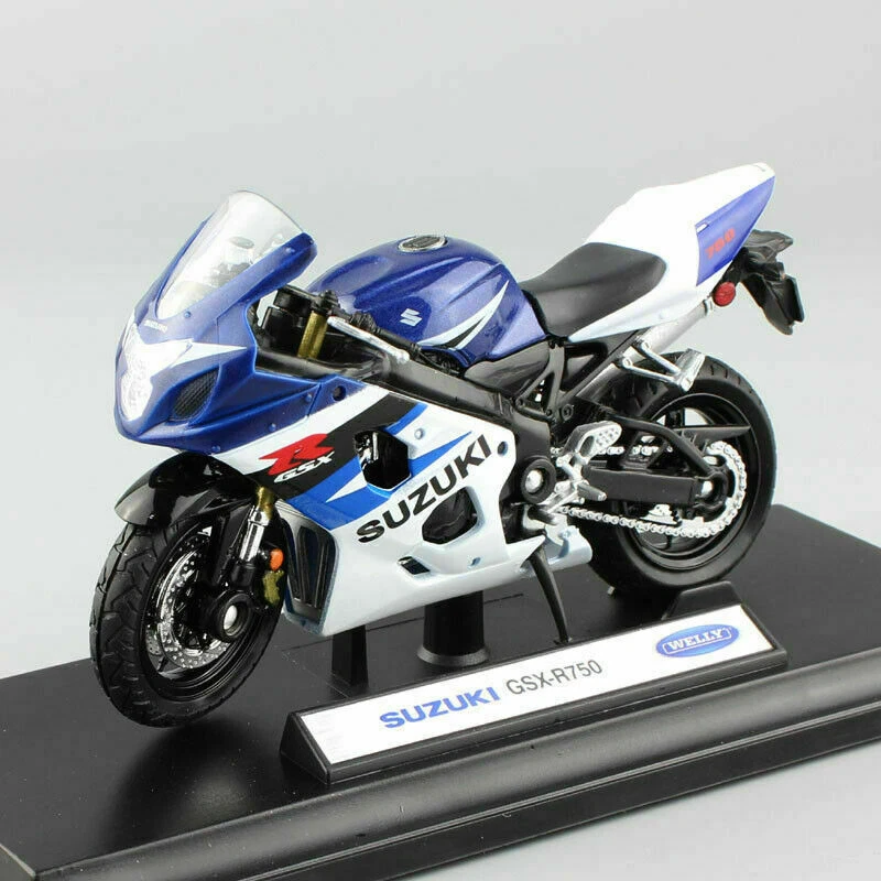 Scales Welly SUZUKI GSX-R750 Gixxer 750  motorcycle bike model Diecast Toy 1:18  - Image 2 of 4
