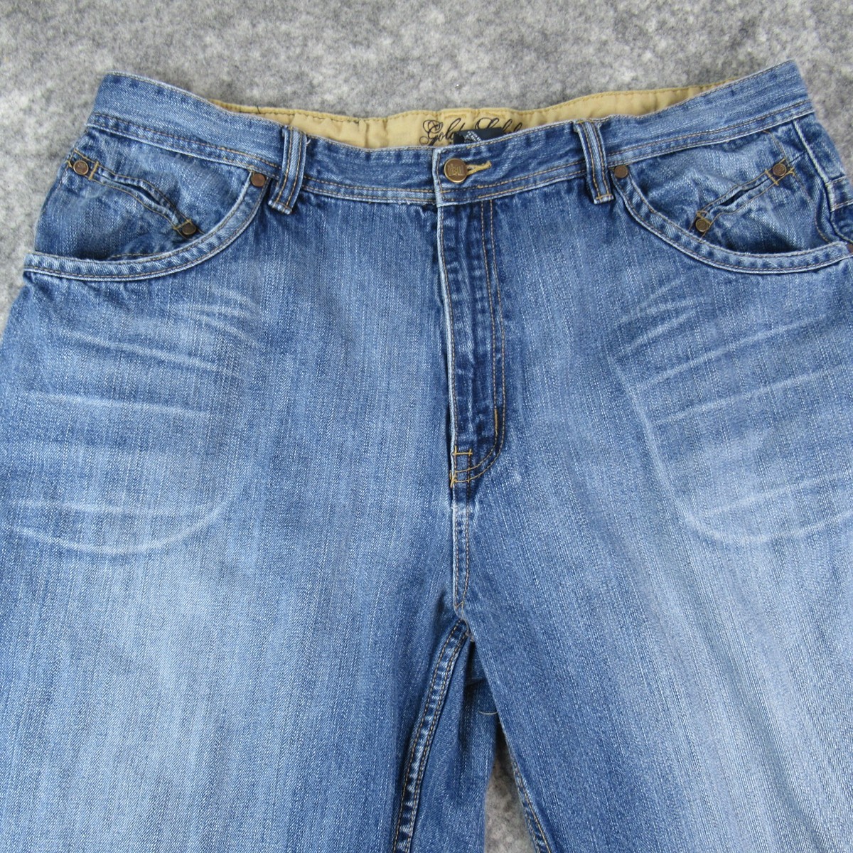 Vibes GL Gold Label Jeans Mens 42x32* Y2K Skater Baggy Faded