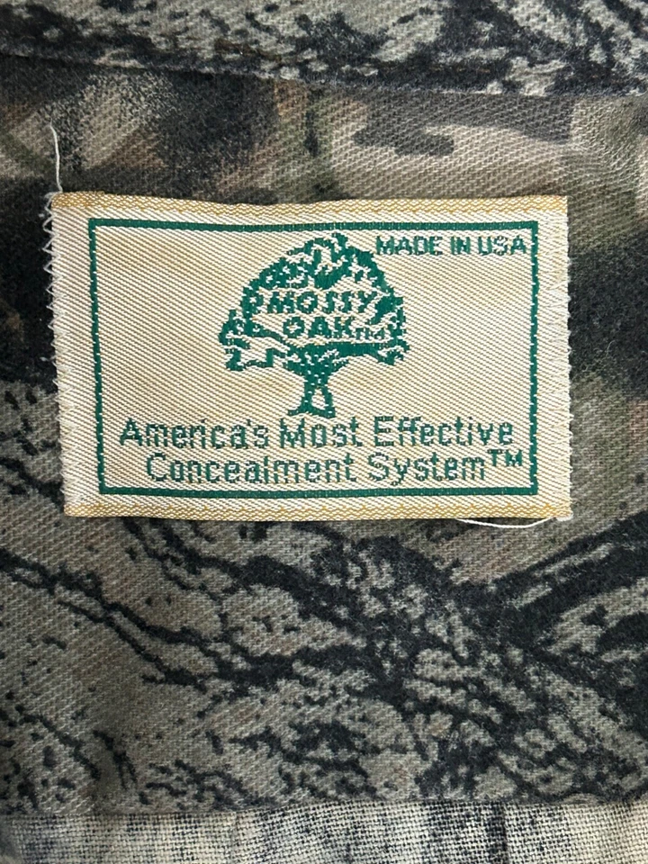 VTG Mossy Oak Breakup Camo Shirt Womens Extra Large Long Sleeve Pocket Front USA - Image 3 of 4