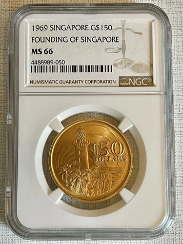 Singapore 1969 Founding of Singapore $150 Gold NGC MS66 SKU# 6627
