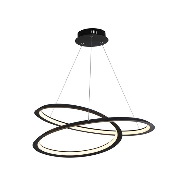 HäNgeleuchte Pendelleuchte Esszimmerlampe Led Dimmbar Aluminium Schwarz Opal-image