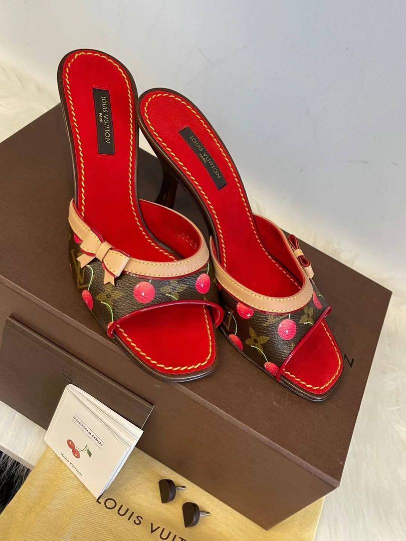 LOUIS VUITTON × TAKASHI MURAKAMI 2005 Monogram Cherry Mules