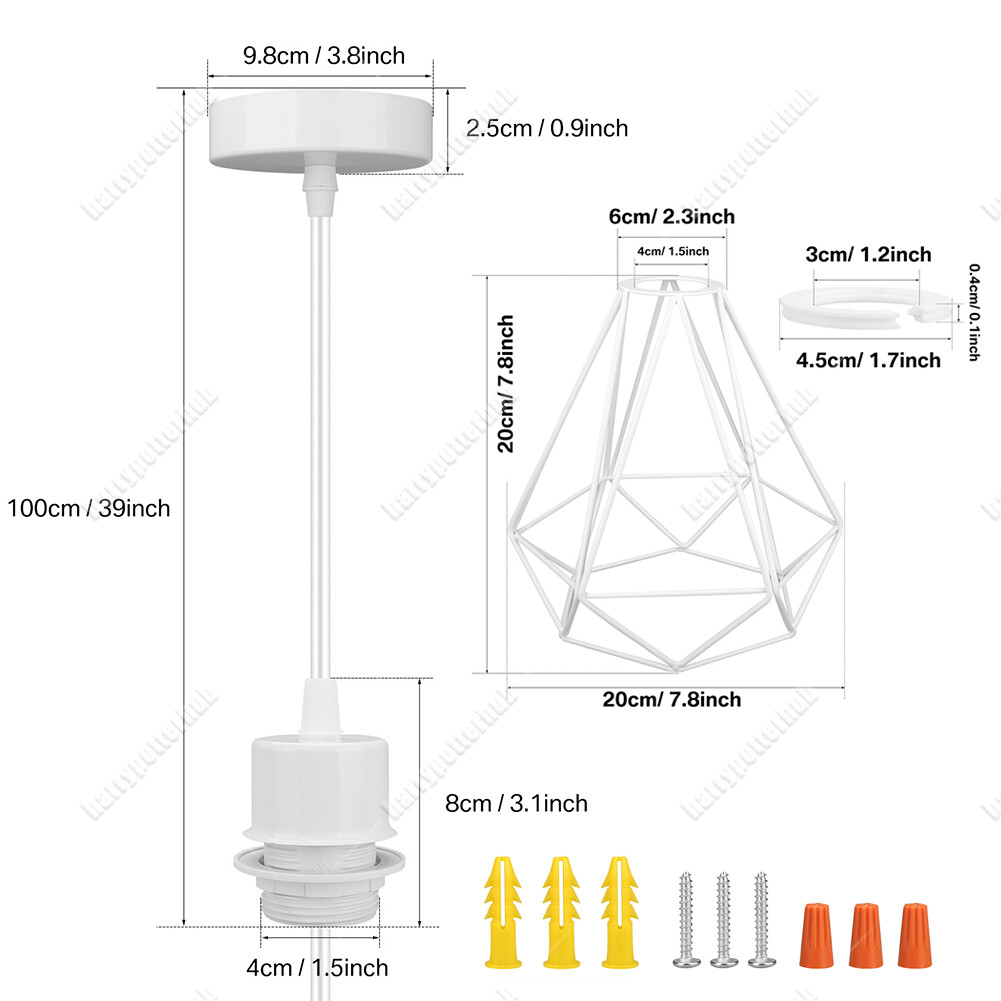 Pendant Light Fitting Ceiling Rose E27 Suspension Light Base Lamp