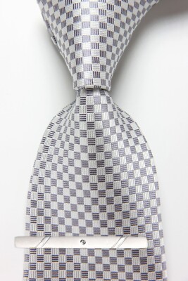 Charcoal Black and Silver Gray Jacquard Box Checks Premium Cotton Shir