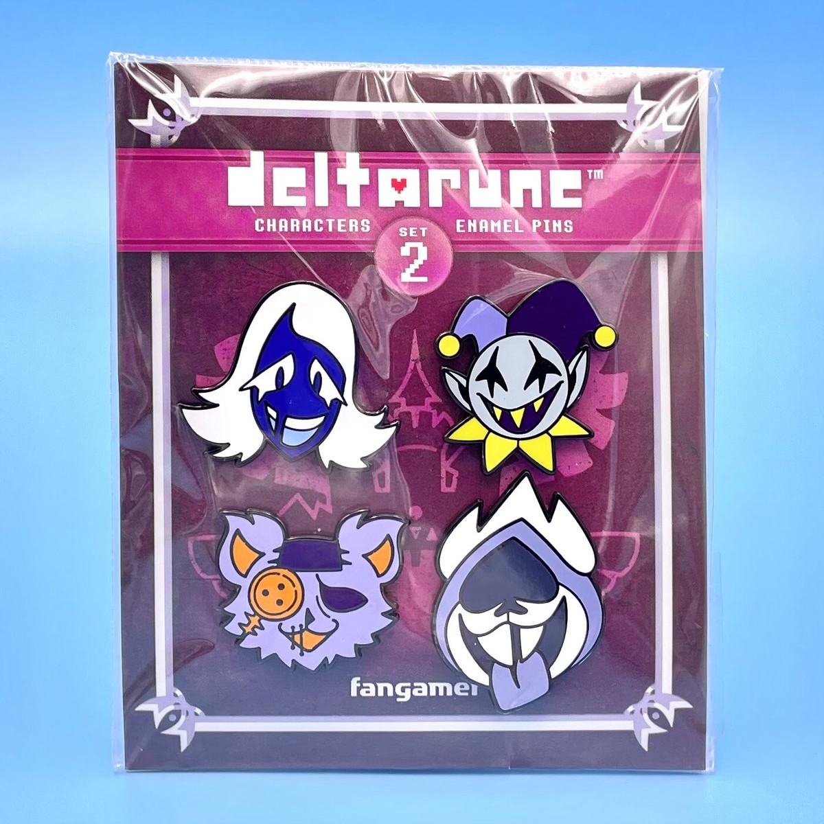 Undertale Deltarune Figure Pin #2 Set of 4 The King Seam Jevil and