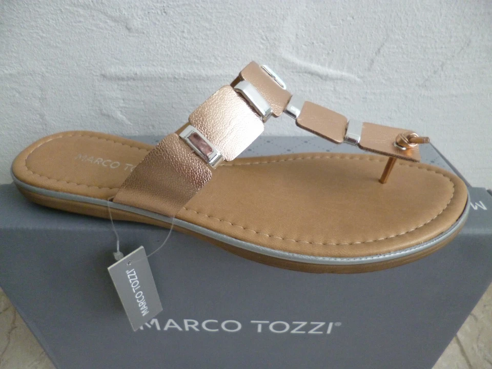 Women Marco Tozzi Toe-Post Sandal Mules Rose NEW! - Image 3 of 4