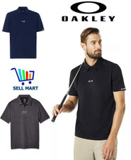 Oakley Men's Aero Ellipse Black Polo Golf Shirt I11
