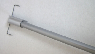 Cafe`- Stange Klemmfix chrom-matt, ausziehbar 135-220 cm Ø 12mm