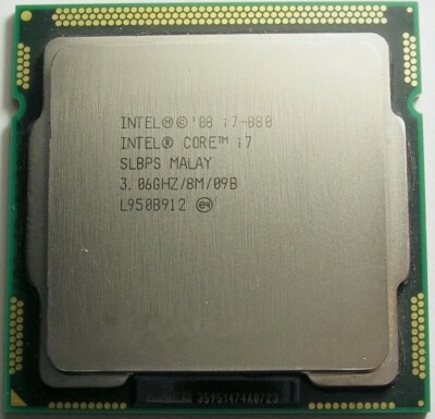 Intel Core i7-880 Quad Core 3.06GHz 8MB Socket LGA1156 95W SLBPS CPU Processor