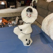 Vintage Figural Candle 10&rdquo; Parisian Mime Pierrot 1980s Candle Never Burned