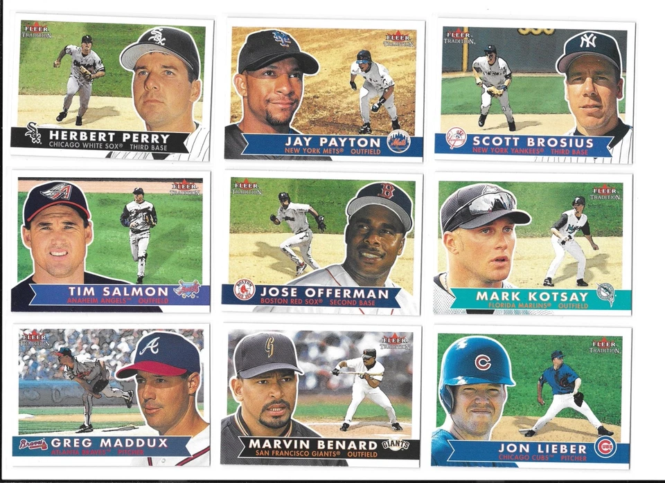 2001 Fleer Tradition Baseball Trading Cards / Choose #s 201 - 450 / mb33 - Image 2 of 4