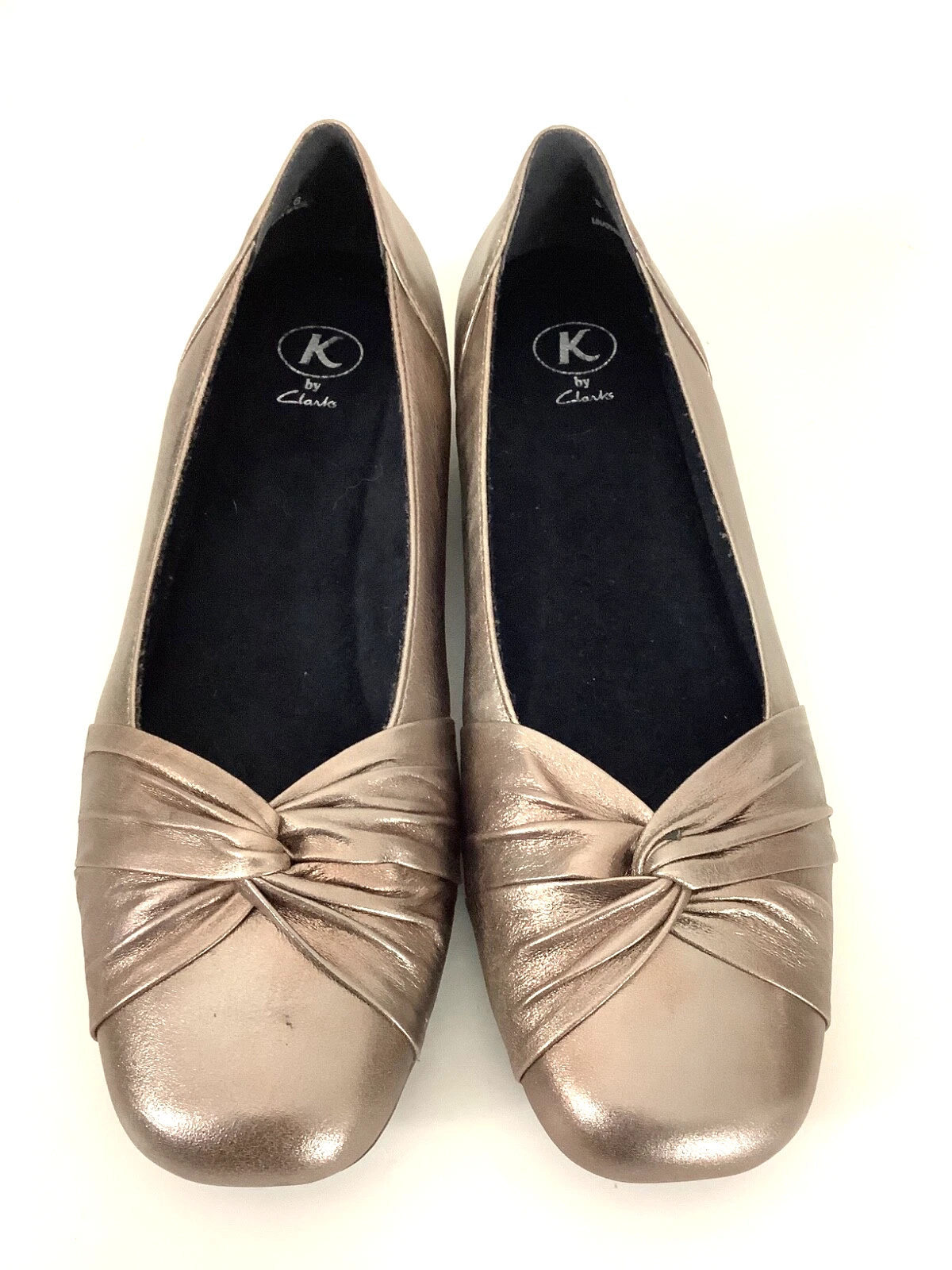 Ballerine Clarks Chateau Manor II donna taglia US 8 tomaia in pelle bronzo Brasile