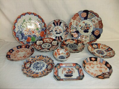 Imari China Japan - antike handbemalte Sammelteller, versch. Größen - 2E3B