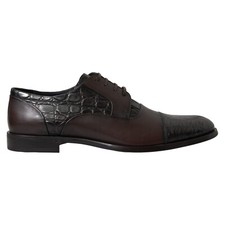 DOLCE & GABBANA Shoes Dress Brown Exotic Leather Formal Men EU45 / US12 2500usd