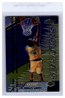 1999 Topps Finest Kobe Bryant #128 Sensations w/ coating - Lakers  