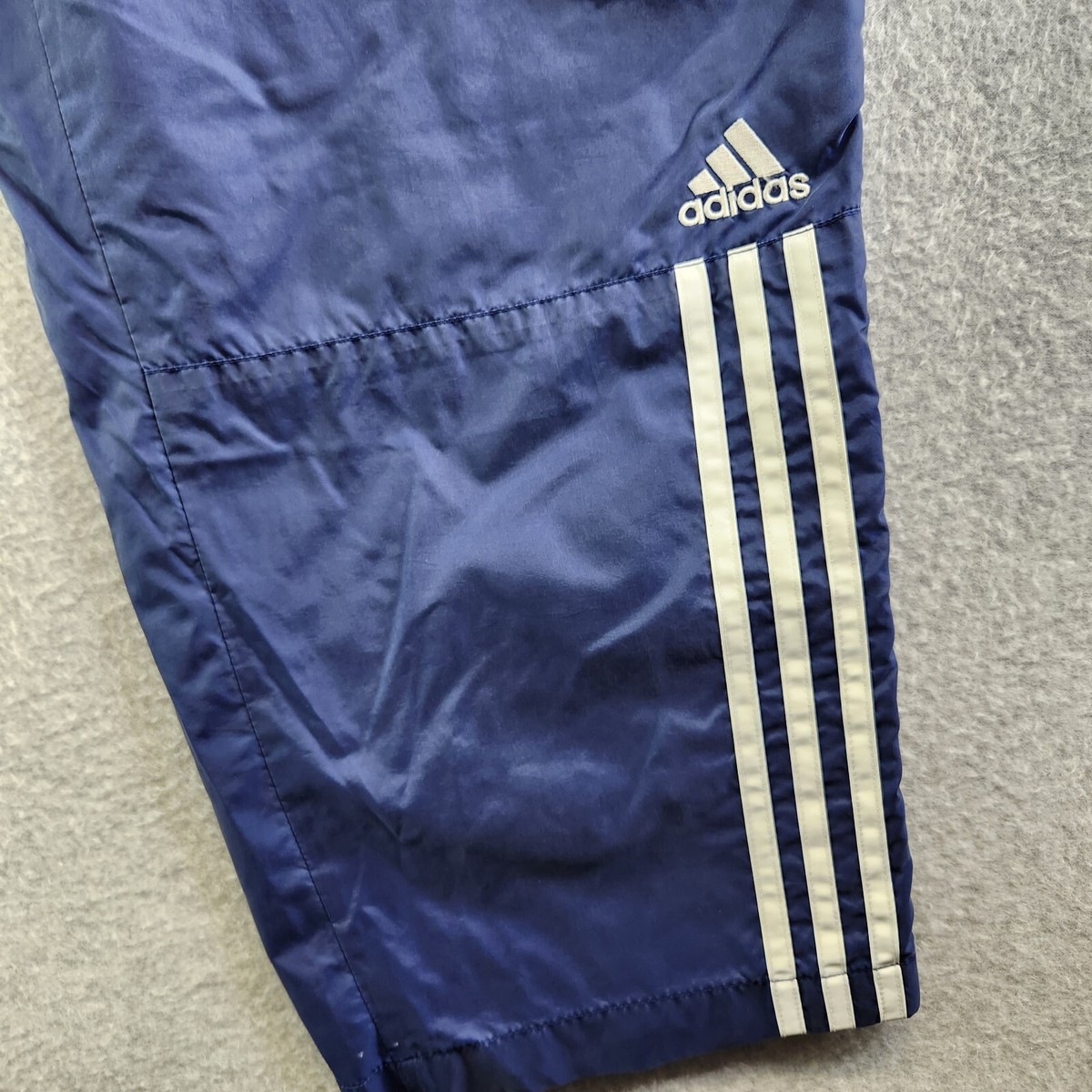Vintage Adidas Snap Pants Mens XXL Blue Three Stripe 90s