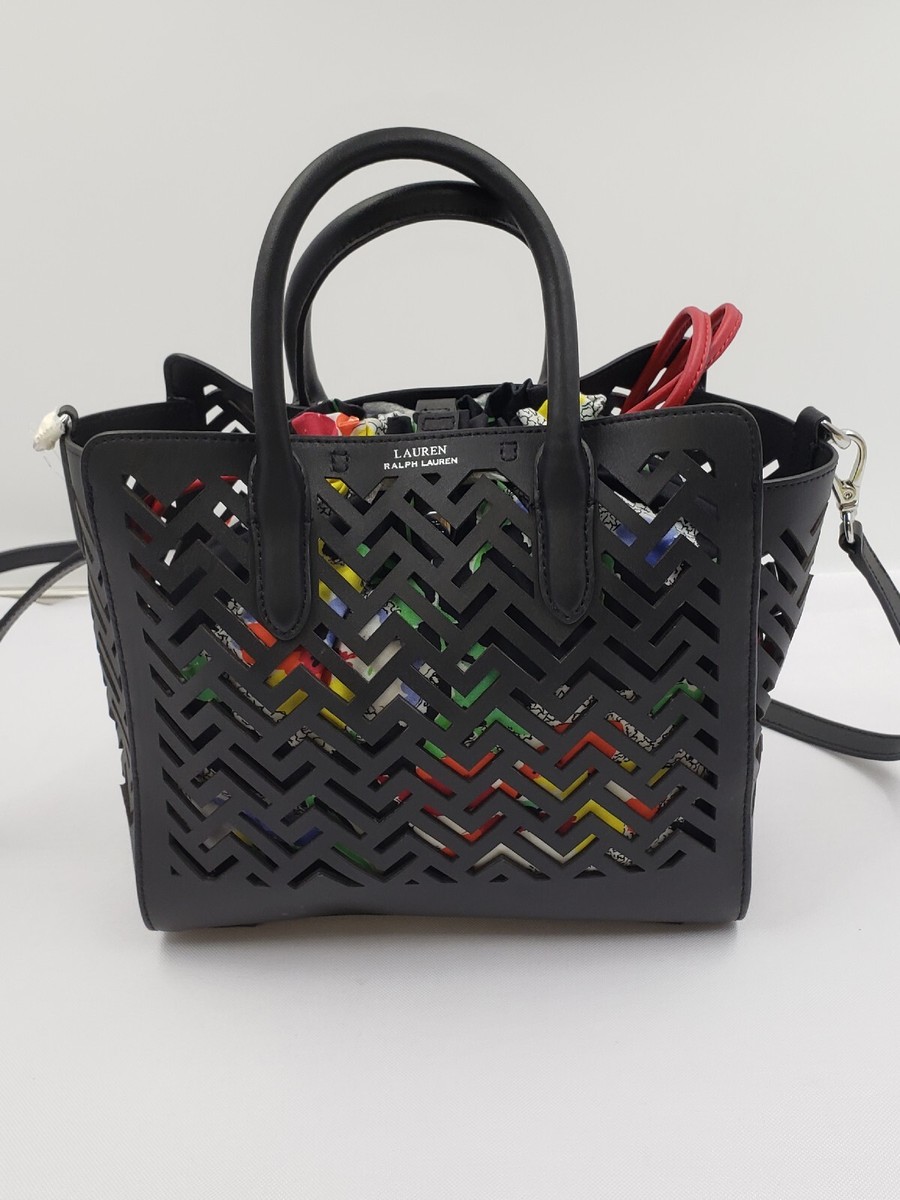 Lauren Ralph Lauren Perforated Leather Medium Tyler Tote Bag