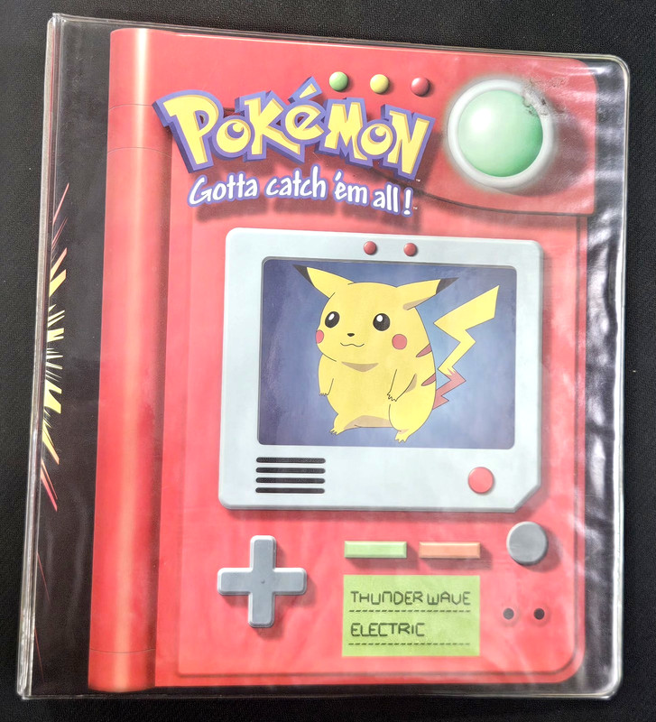 Vintage 1999 Plymouth Nintendo Pokemon Pikachu Pokédex 3 Ring Binder