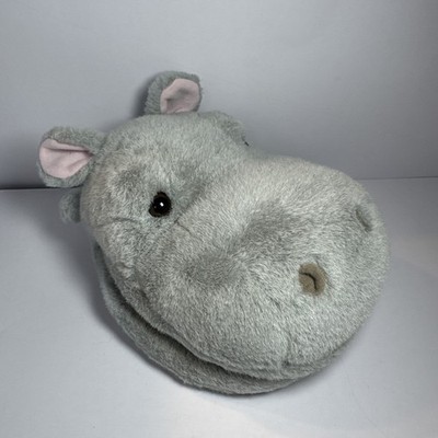 Head Case Soft Plush Hippo CD DVD Blu-Ray Holder Holds 24 Discs Y2K Vintage Zip
