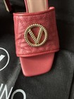 Valentino Venere Logo Quilted Leather Sandals Red Sz 7 New — photo 3