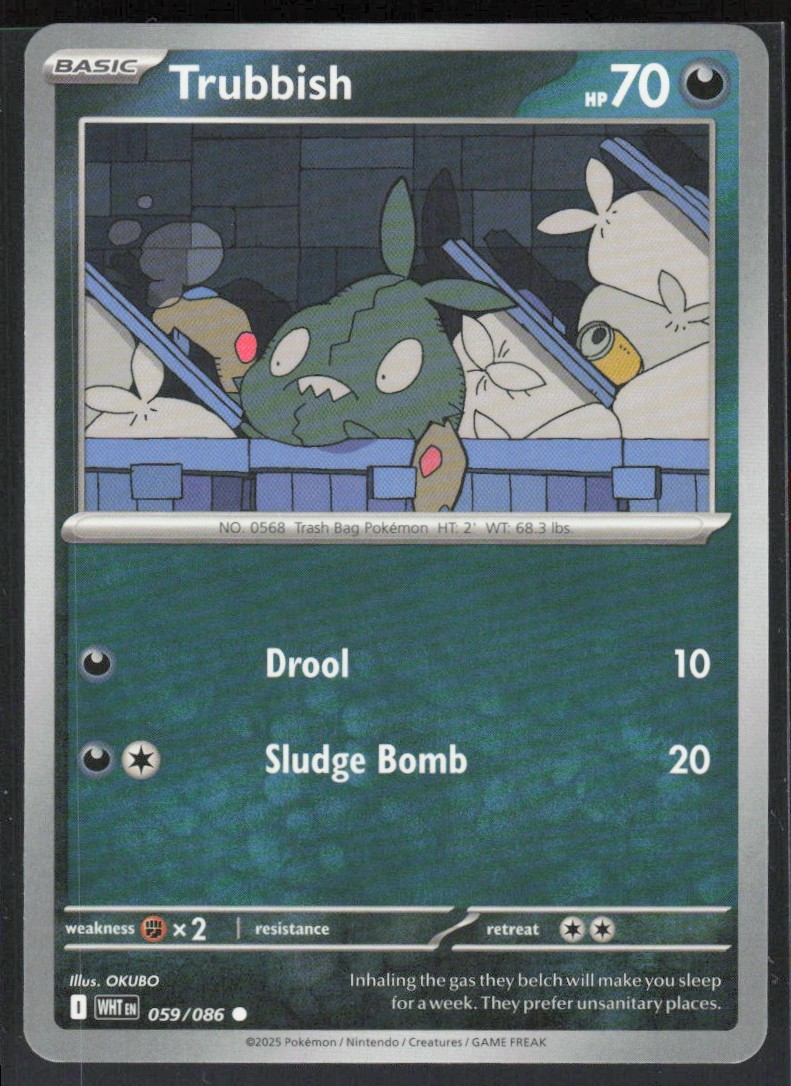 2025 Scarlet & Violet Series - White Flare Trubbish Common #59