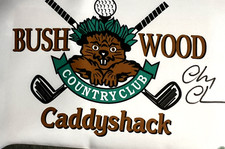 2026 CHEVY CHASE AUTOGRAPHED BUSH WOOD CADDY SHACK FLAG BECKETT AUTHENTICATED