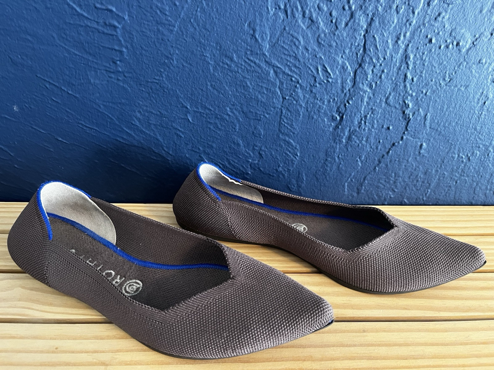 Rothy’s The Point Comfort Ballet Flat in Retired Mink Brown/Purple Size 10.5