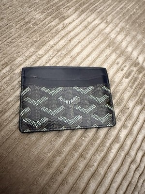 Goyard Kartenhalter Saint Sulpice   Schwarz/Grau   Echtes Leder   gebraucht