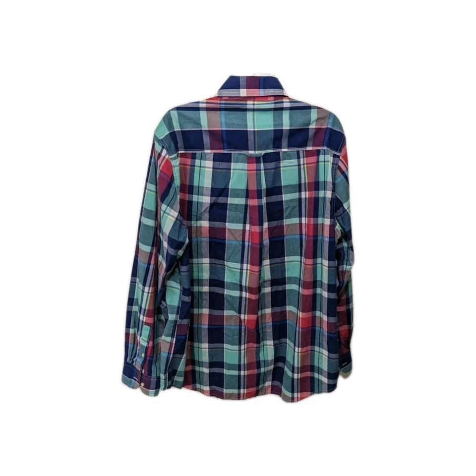 Chaps Easy Care Plaid Shirt Mens LT TALL Button Up Long Sleeve  #120t - Image 3 of 4