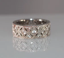 Sterling Silver CZ RING Tacori Cubic Zirconia Eternity Band Epiphany Harlequin 6