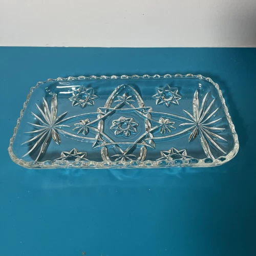 Vintage Anchor Hocking  Prescut Star of David EAPC Rectangle Serving Dish