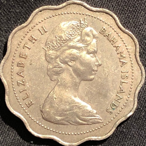 1969 Bahamas 10 Cents Copper-Nickel Coin - XF (Extra Fine) condition