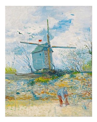 Van Gogh Windm�hlen Wandkunst Klassische Landschaftsdekoration Eindruc